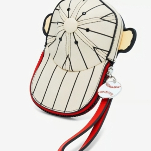 Peanuts Cream and Black Baseball Cap Wristlet - Picture 2 of 6